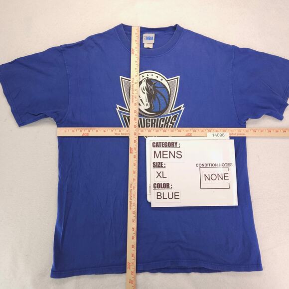 NBA Dallas Mavericks Crew Neck Graphic Basketball T Shirt Mens Size XL Blue - Picture 6 of 10